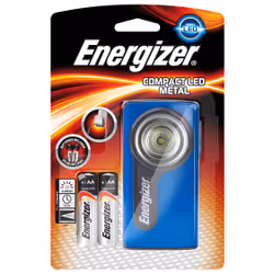 Energizer Lampe de poche Compact LED - 2AA incl., Lampe-torche universelle, Bleu, Métallique, Métal, LED, 1 lampe(s), 28 lm