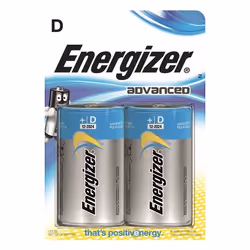 Energizer 53541042600, Batterie à usage unique, D, Alcaline, 1,5 V, 2 pièce(s), Bleu, Argent