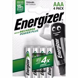 Energizer ENR Recharge Power Plus 700 AAA BP4, Batterie rechargeable, AAA, Hybrides nickel-métal (NiMH), 1,2 V, 4 pièce(s), 7 ...