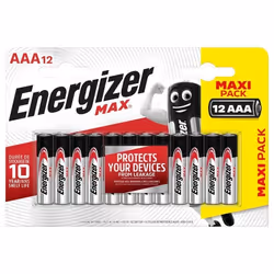 Piles Alcalines Energizer Max AAA/LR3 pack de 12