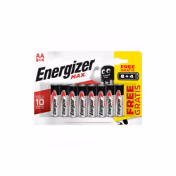 Energizer - Blister 8 + 4 piles max type lr6 (aa)