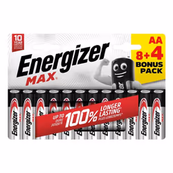 Energizer Max AA, Batterie à usage unique, AA, Alcaline, 12 pièce(s), 10 année(s), 167 mm