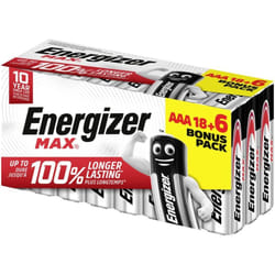 Pile LR3 (aaa) alcaline(s) Energizer Max 1.5 v 24 pc(s) S425292
