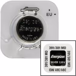 Energizer 381/391, Batterie à usage unique, Argent-Oxide (S), 1,55 V, 1 pièce(s), 50 mAh, Argent