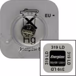 Energizer 319, Batterie à usage unique, Argent-Oxide (S), 1,55 V, 1 pièce(s), 21 mAh, Argent