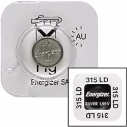 Energizer 315, Batterie à usage unique, Argent-Oxide (S), 1,55 V, 1 pièce(s), 21 mAh, Argent