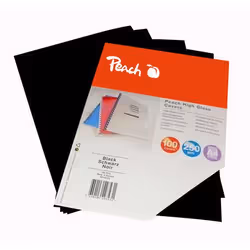 Peach Bürogeräte, A4, Noir, 250 g/m², 100 pièce(s)