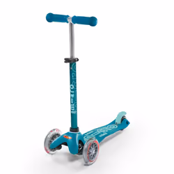 Micro Mobility Mini Micro Deluxe Aqua, Enfants, Trottinette à trois roues, Garçon/Fille, Asphalte, 50 kg, 3 roue(s)