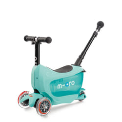 Micro Mobility Micro Mini2go Deluxe Plus Mint Enfants Trottinette à trois roues Noir, Turquoise