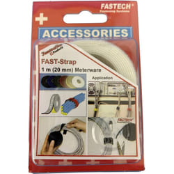 Fastech - 910-010 Bande auto-agrippante pour grouper partie velours et partie agrippante (l x l) 1000 mm x 20 mm blanc 1