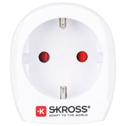 Skross Europe to USA adaptateur prise d'alimentation Type B Type C (Europlug) Blanc