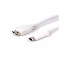 LMP 13868, 1 m, USB C, Micro-USB A, USB 3.2 Gen 1 (3.1 Gen 1), Mâle/Mâle, Blanc