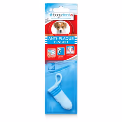 Bogar 3787, Brosse à dents doigtier pour animaux de compagnie, Chien, Bleu, Blanc, 1 pièce(s)