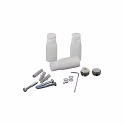 Kit de 3 fixations murales réglables, blanc RAL 9016, Acova ATOLL SPA EC SL. Kit comprenant : 3 vis, 3 chevilles, 1 clé mâle, ...