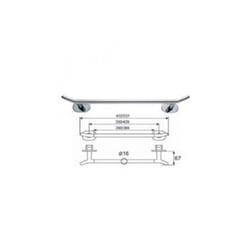 Porte-serviettes barre 2 points 53 cm - CHROMÉ - pour ACOVA Cala et Atoll Spa - 471028