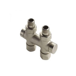 Acova - Pack vanne d'isolement en h droit monotube / bitube nickelé 841048