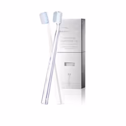 Swiss Smile snow white 1 brosse à dents blanche & 1 transparente, Ensemble de brosses à dents, Adulte, Transparent, Blanc ...
