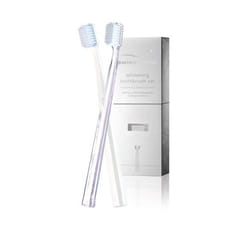 Swiss Smile snow white 1 brosse à dents blanche & 1 transparente