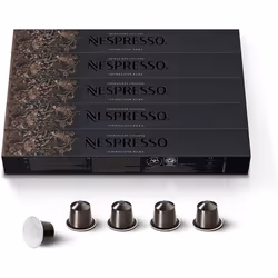 NESPRESSO ORIGINAL – 50 CAPSULES DE CAFÉ ISPIRAZIONE ROMA – INTENSITÉ 8 – POUR RISTRETTO & ESPRESSO – (5 ÉTUIS DE 10)
