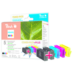 Peach 316405 cartouche d'encre 5 pièce(s) Noir, Cyan, Magenta, Jaune