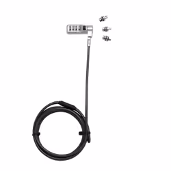 Dicota D31717, 2 m, Code, Verrouillage à combinaison, Noir