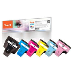 Peach 0F319010 cartouche d'encre 6 pièce(s) Compatible Noir, Bleu, Cyan, Magenta, Jaune