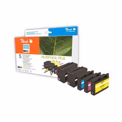 Peach Multipack Plus avec puce, compatible avec No. 932XL, No. 933XL, Encre à pigments, Encre à pigments, 42 ml, 14 ml, 5 piè ...