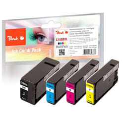 Peach 319385 cartouche d'encre 4 pièce(s) Compatible Rendement élevé (XL) Noir, Cyan, Magenta, Jaune