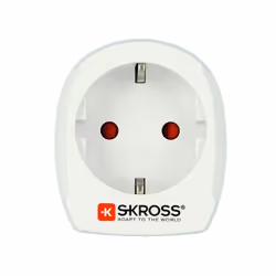 Skross 1.500203-E, Type B, Universel, Type C, Type F, 100-250 V, 15 A, Blanc
