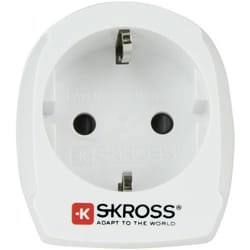 Skross 1.500205-E adaptateur prise d'alimentation Type J (CH) Type C (Europlug) Blanc