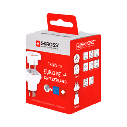 Skross 1.500206-E adaptateur prise d'alimentation Type J (CH) Universel Blanc