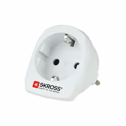 Skross 1.500212-E adaptateur prise d'alimentation Type L (IT) Type C (Europlug) Blanc