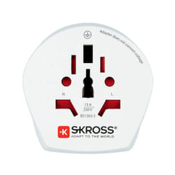 Skross 1.500213-E adaptateur prise d'alimentation Type F Blanc