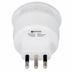 Skross 1.500213-E adaptateur prise d'alimentation Type F Blanc