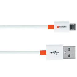Skross 2.700202-E câble USB 1 m USB 2.0 Micro-USB A USB A Blanc