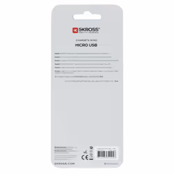 Skross 2.700202-E câble USB 1 m USB 2.0 Micro-USB A USB A Blanc