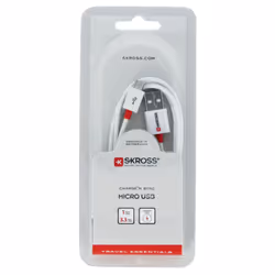 Skross 2.700202-E câble USB 1 m USB 2.0 Micro-USB A USB A Blanc