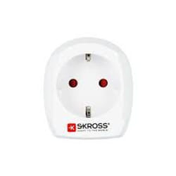 Skross 1.500230-E adaptateur prise d'alimentation Type D (Royaume-Uni) Type C (Europlug) Blanc