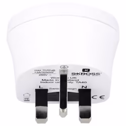 Skross 39768 adaptateur prise d'alimentation Universel Type F Blanc