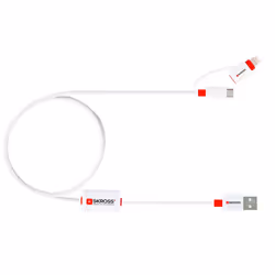 Skross BUZZ, 1 m, USB A, Micro-USB B/Lightning, Mâle/Mâle, Blanc