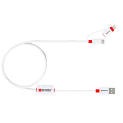 Skross BUZZ câble USB 1 m USB A Micro-USB B/Lightning Blanc