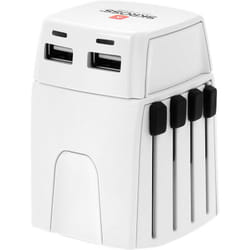 Skross 44722 adaptateur prise d'alimentation Universel Blanc