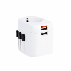 Skross PRO Light USB adaptateur prise d'alimentation Universel Noir, Blanc
