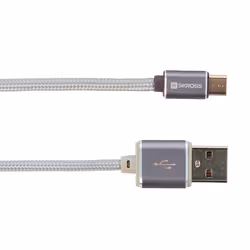 Skross 2.700240, 1 m, USB A, Micro-USB A, USB 3.2 Gen 1 (3.1 Gen 1), Mâle/Mâle, Blanc
