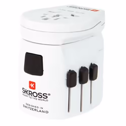 Skross PRO Light 3x USB, Universel, Universel, Type A, Type B, Type C (Europlug), Type E (FR), Type F, Type G (Royaume-Uni),  ...