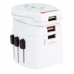 Skross PRO Light 3x USB adaptateur prise d'alimentation Universel Blanc