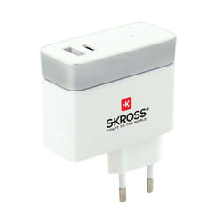Skross 2.800131 chargeur d'appareils mobiles Universel Blanc Secteur Intérieure
