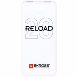 Skross Reload 20, 20000 mAh, Lithium, 3,7 V, Blanc
