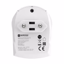 Skross 1.302423 chargeur d'appareils mobiles Caméra Numérique, MP3, MP4, Smartphone, Tablette Blanc Secteur Intérieure