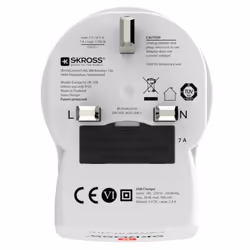 Skross 1500280 adaptateur prise d'alimentation Type G (Royaume-Uni) Type C (Europlug)+Type F